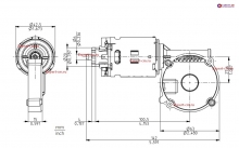 Двигатель (мотор) горизонтальной кофемолки Philips/Saeco Domel 482.3.531